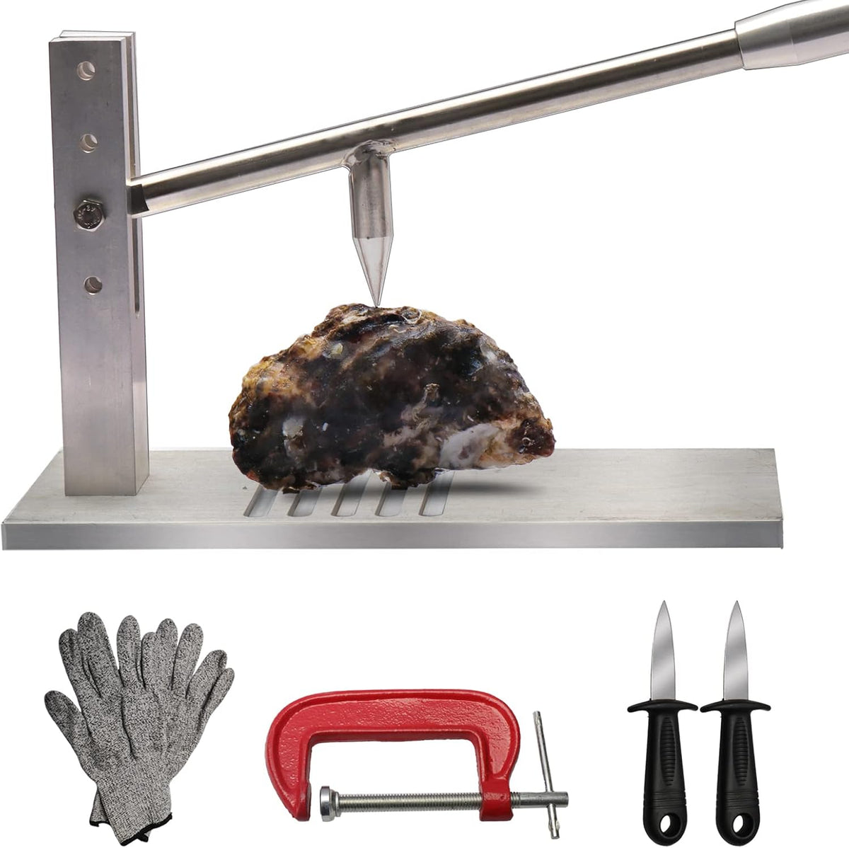 Colinktool Oyster Shucker Tool Set, Adjustable Oyster Clam Opener Machine