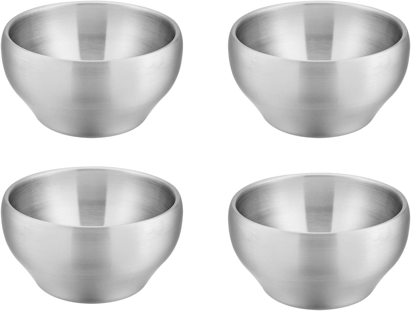 E-far Stainless Steel Bowls for Kids-6 Pack, 12OZ Double Walled Baby Toddler Bowls for Baby Food/Cereal/Snack, 18/10 Non-Toxic Metal & Unbreakable, Dishwasher Safe
