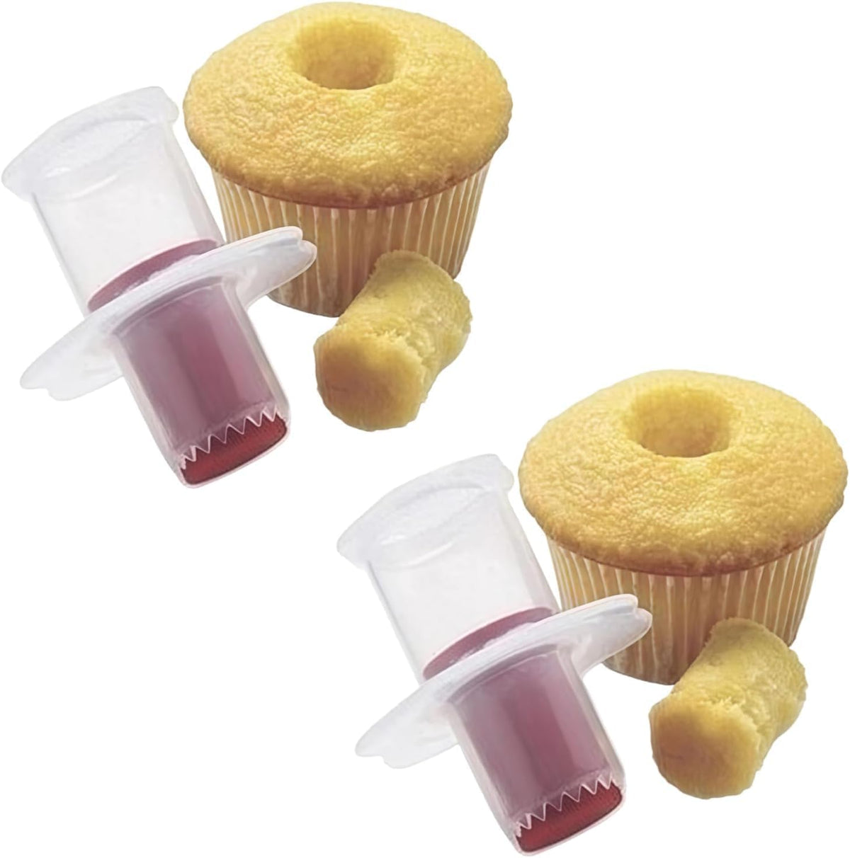 2Pcs Cupcake Corer Decorating Divider Pastry Corer Model Cake Filler Corers Corers and Pitters Fruit and Vegetable Tools Home and Kitchen