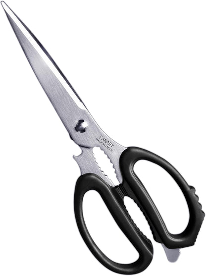 CANARY Japanese Kitchen Scissors Heavy Duty 8.2", Made in JAPAN, Dishwasher Safe Come Apart Blade, Multipurpose Kitchen Scissors, Sharp Serrated Japanese Stainless Steel, Black