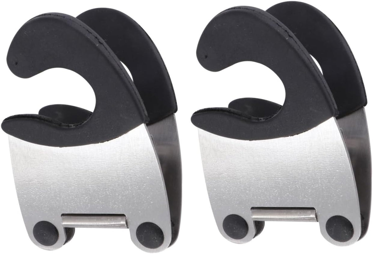 2Pcs Pot Clip Spoon Holder Grip Stainless Steel