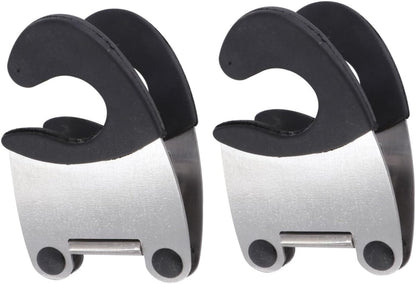 2Pcs Pot Clip Spoon Holder Grip Stainless Steel
