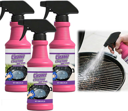 Fast-Acting Heavy-Duty Grill Degreaser Spray, 2026 New Heavy Duty Grill Grease Cleaning Spray, BBQ Grease Cleaner Spray