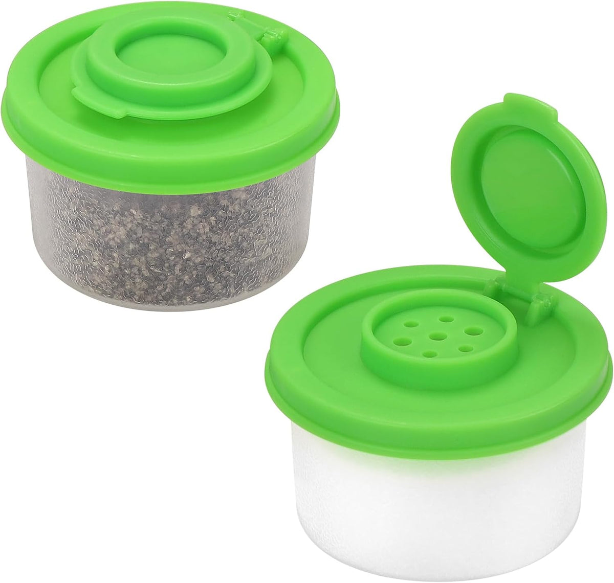 Accmor Salt and Pepper Shakers, Mini Salt Shaker to go Moisture Proof Salt Pepper Shakers Spice Container Dispenser for Camping Picnic Lunch Boxes Travel Kitchen