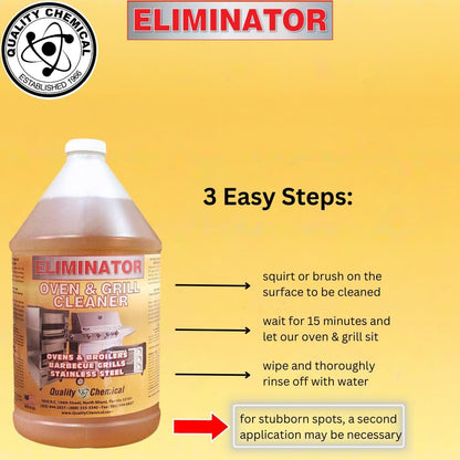 Quality Chemical Oven & Grill Cleaner - Heavy-Duty - Fast Acting & Easy to Use - Degreaser 128 oz (Pack of 1)