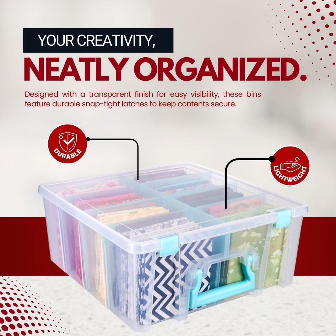 ArtBin 6990SO Super Satchel Double Deep Compartment Box - Art Storage with 8 Removable Compartments, Smart Closure for Craft Supplies (Gold - Pack of 1)