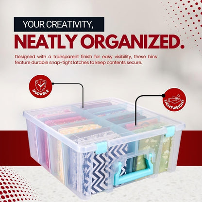 ArtBin 6990SO Super Satchel Double Deep Compartment Box - Art Storage with 8 Removable Compartments, Smart Closure for Craft Supplies (Gold - Pack of 1)
