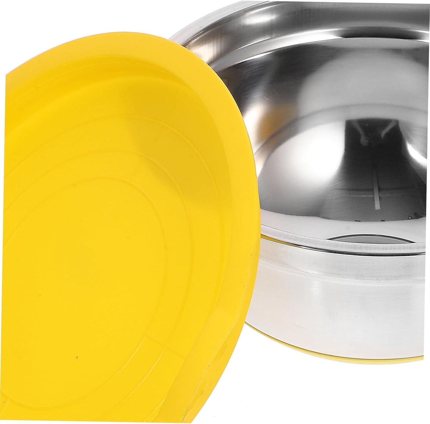 Cabilock 4pcs Non- Stainless Steel Mixing Bowl Base Deep Round Salad and Soup Bowls Mixed Colors for Fruits Vegetables and More