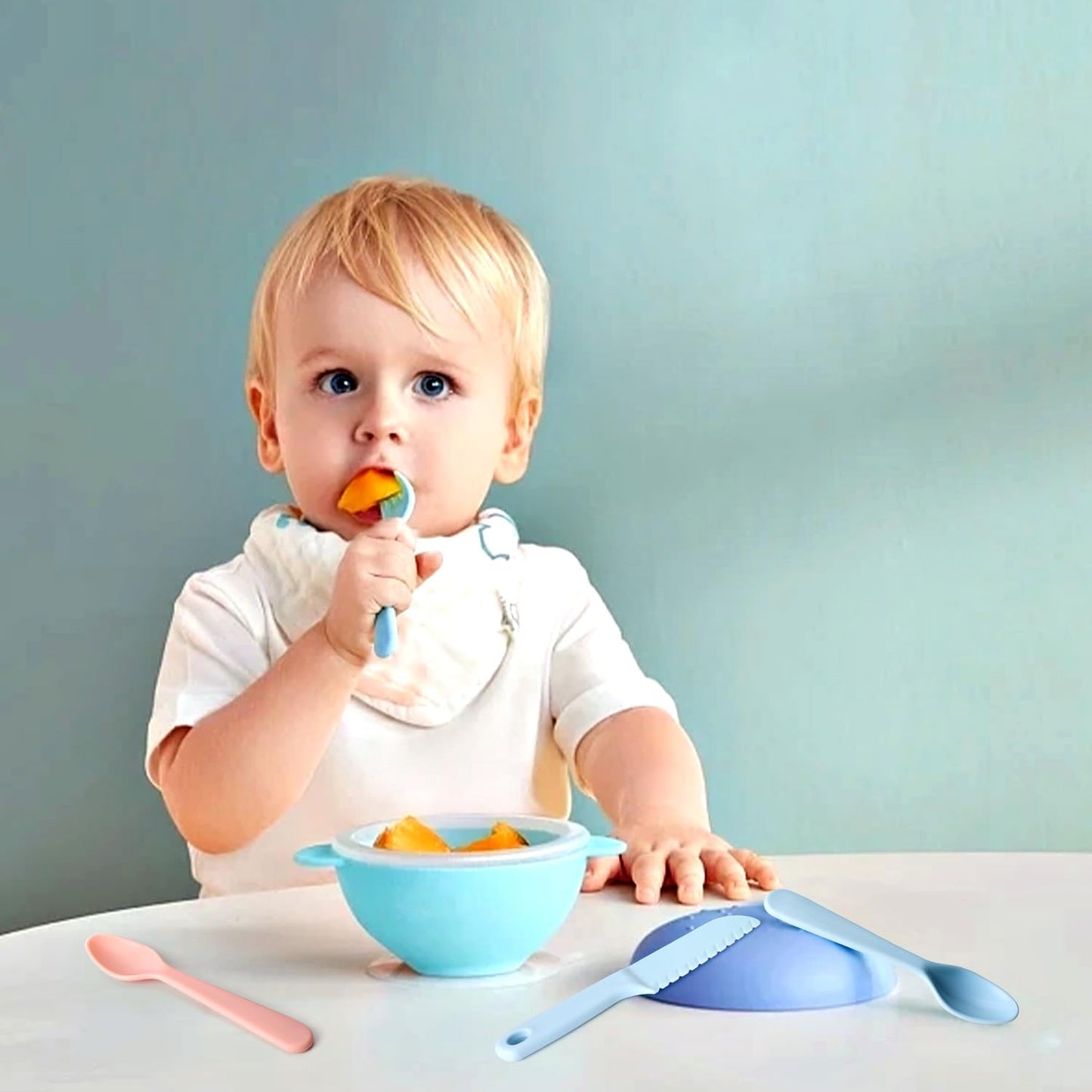 16Pcs Kids Plastic Utensils Kids Forks and Spoons Set, Multicolor Toddler Utensils, Reusable Kids Silverware Cutlery Set, Ideal for School Lunch Box, Camping, Travel, Party Favors BPA Free