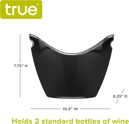 True Galvanized Tub, Large Ice Buckets for Parties, Beverage Cooler for Beer, Wine, Soda, Bottled Water, Rustic Beverage Tub, Drink Bucket for Indoor & Outdoor Party, 6.3 Gal (23.8 Liters), Set of 1