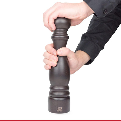 Peugeot Paris Classic Manual Pepper Mill - Adjustable Grinder - Beechwood, Chocolate, 7-Inch