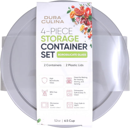 6-Piece Glass Food Storage Containers Set (3 Containers + 3 BPA-Free Lids) | 2-Cup, Leakproof | Microwave, Freezer, Oven & Dishwasher Safe | Ideal for Meal Prep & Pantry Organization, Pistachio