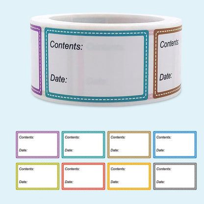 100-Pack Removable Freezer Labels, Waterproof Food Storage Stickers for Date & Contents Marking - Colors B