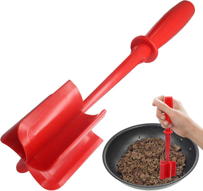 Meat Masher, Red, 5 Curve Blade