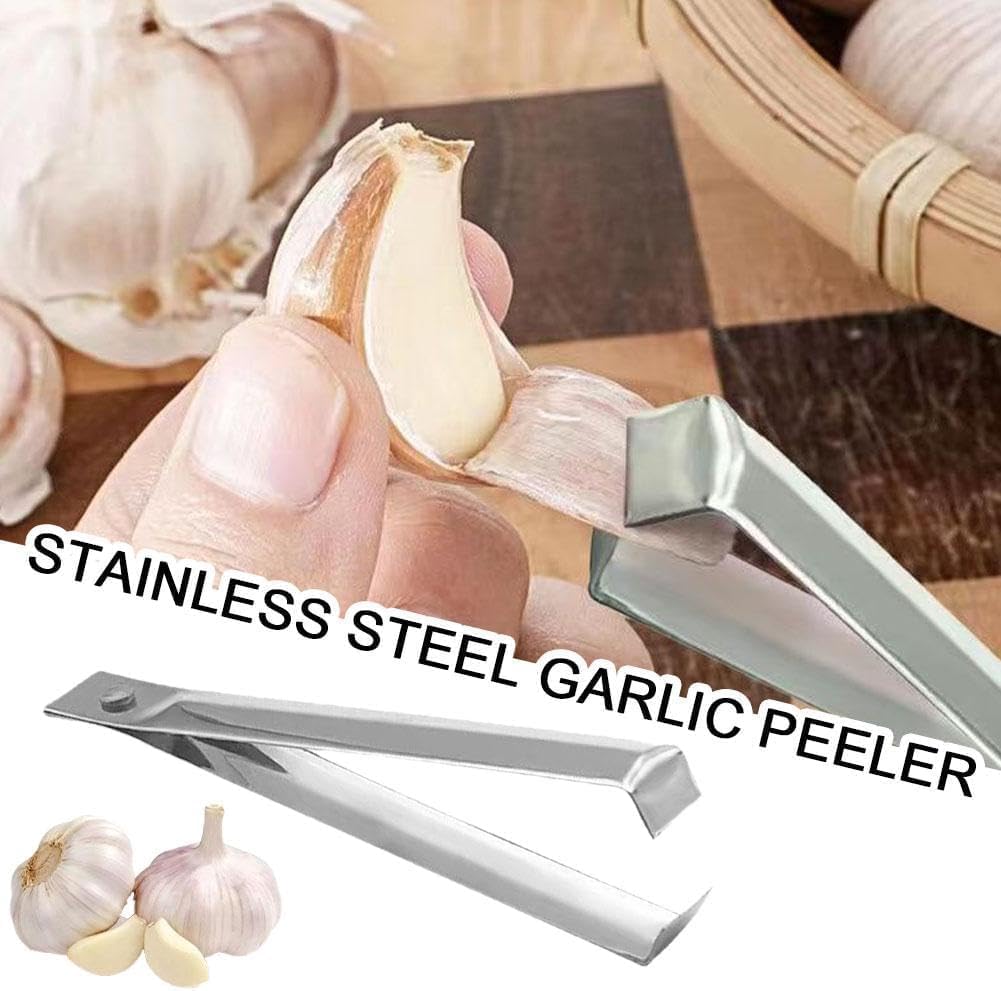 Silver Fish Bone Tweezers, Garlic Peeler Garlic Tweezer Remover Tool,2024 New Garlic Peeler Garlic Tweezer Remover Tool Tongs for Cooking Practical Gadgets Vegetables Tools Seasoning and Spice