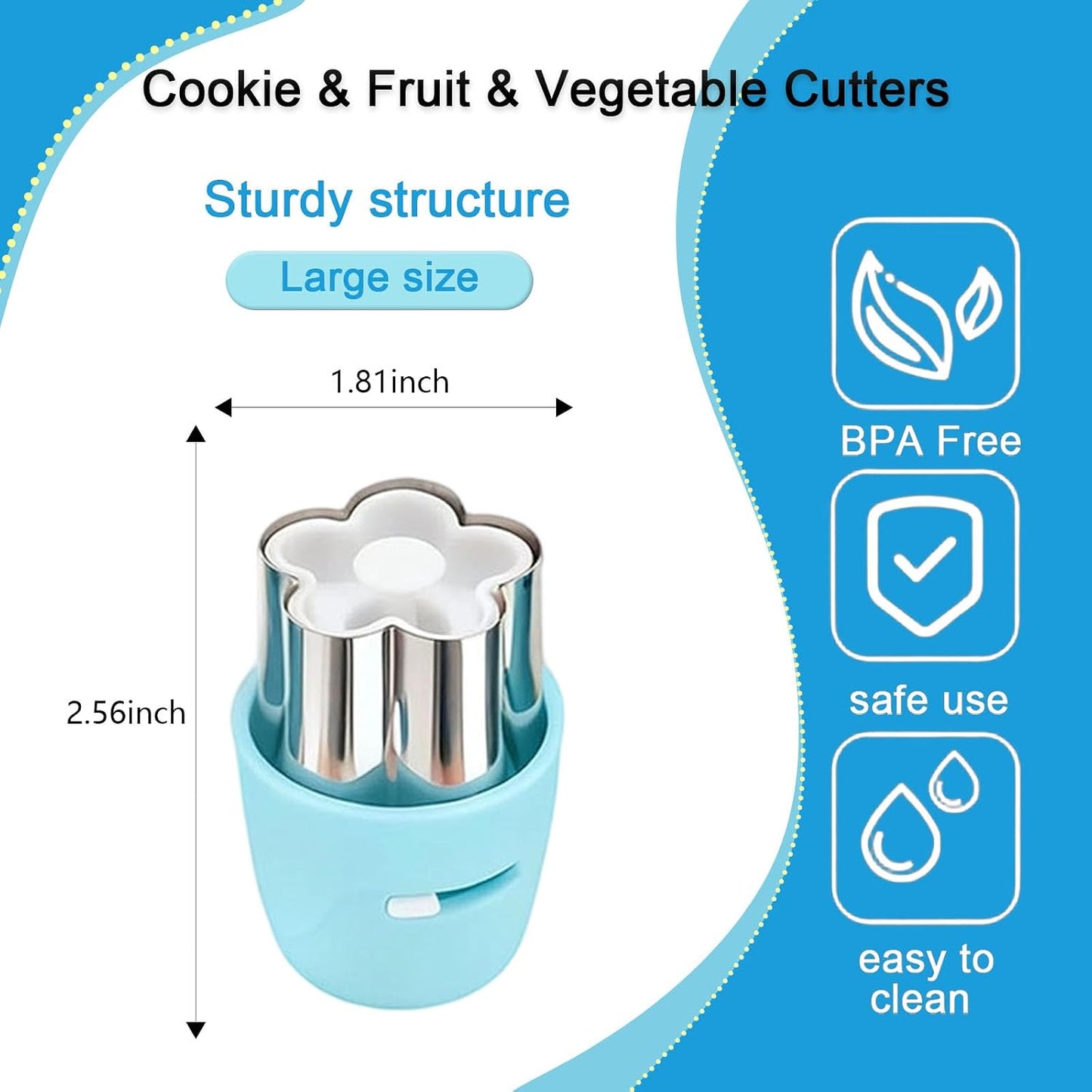 CHICHAUS 20Pcs Cookie Cutters & Biscuit Cutter Set - Multi-Shape Fruit/Vegetable Cutters for Kids Lunch Accessories, Food-Grade Stainless Steel Molds for Home Baking (PINK)