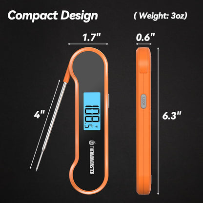 0.5 Sec Instant Read Meat Thermometer Digital for Cooking, Red