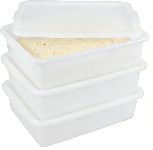 Zopnny 3 Pack Pizza Dough Proofing Box, 17 x 12.6-Inch, Proofing Container