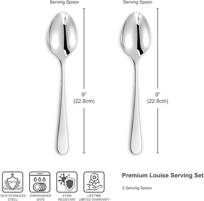 KEAWELL Premium Louise 9-Inch Slotted Serving Spoon (Slotted Spoon)