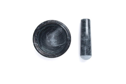 Fox Run Marble Mortar and Pestle Set, White, Small 4" Pestle and Mortar