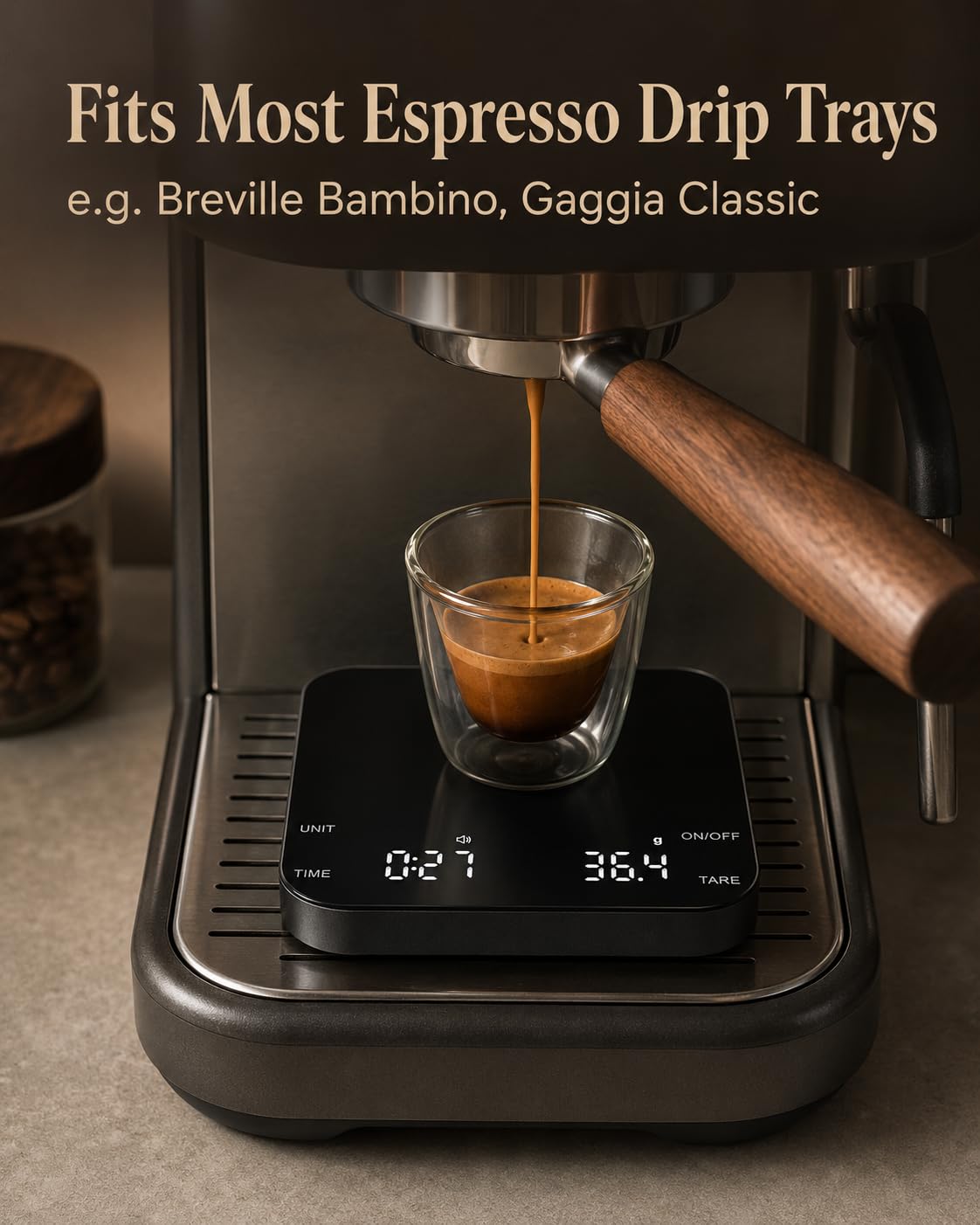 Espresso Coffee Scale with Timer, 0.1g Precision Mini Scale
