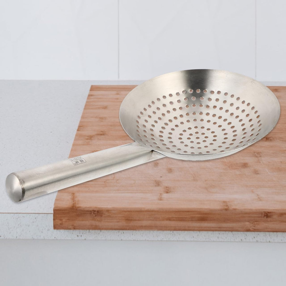 UPKOCH Stainless Steel Skimmer Spoon Fine Mesh Filter Strainer for Frying Hot Pot Vegetables Meat Wonton 16.92 inch Handle Kitchen Gadget for Daily Cooking