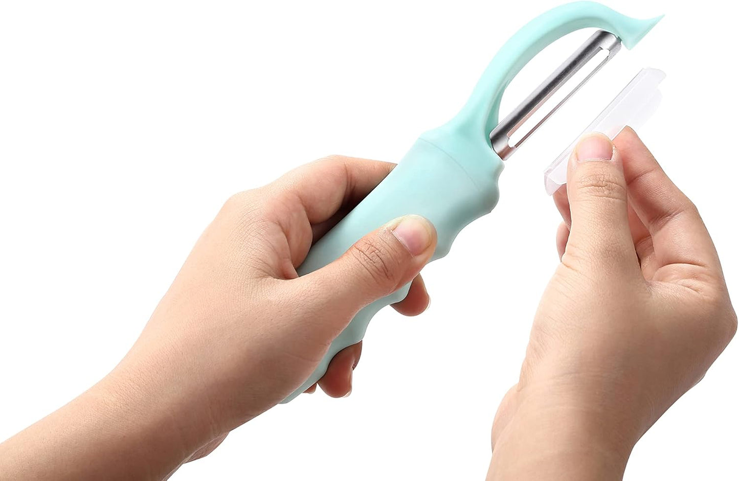 Spring Chef Premium Swivel Vegetable Peeler, Soft Grip Handle and Ultra Sharp Stainless Steel Blades - Perfect Kitchen Peeler For Veggie, Fruit, Potato, Carrot, Apple - Mango
