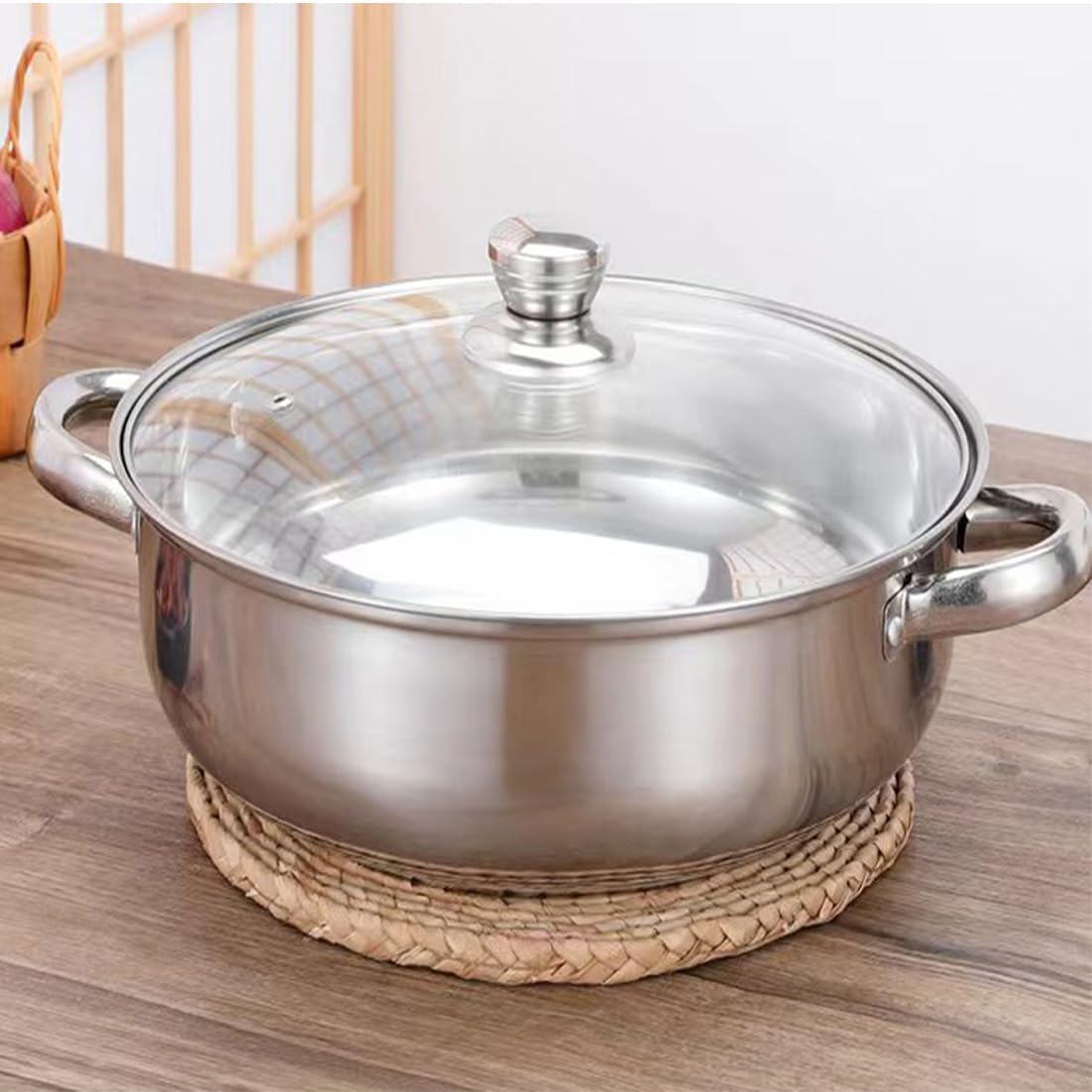 Steamer for Cooking, 5.0 Quarts Stainless Steel Steamer Pot, 2-Tier Food Steam Pots with Lid for Cooking Vegetables, Seafood, Soups, Stews and Pasta, 11 x 6.1 inch