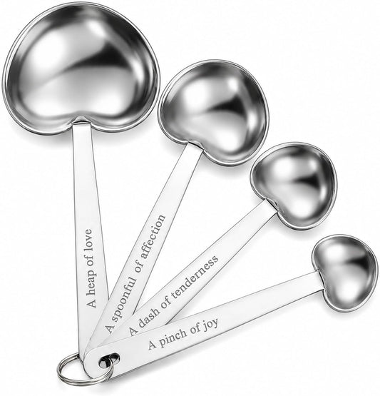 Ouligay Stainless Steel Measuring Spoons Set of 4 Metal Measuring Spoons