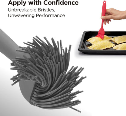 Kitchen Mama WaltzGrip Platinum Silicone Basting Pastry Brush, Yellow