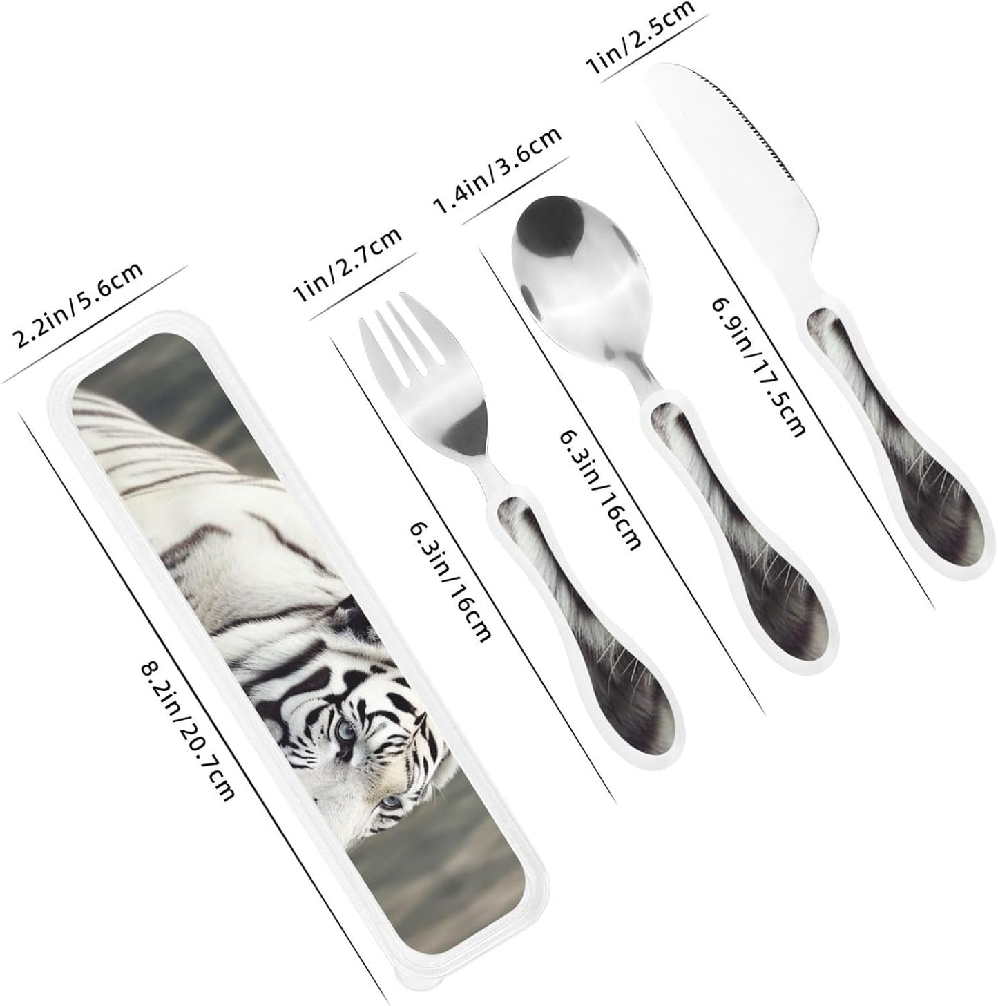 3-Piece Kids Silverware Set With Storage Case, Stainless Steel Reusable Children Safe Knife Spoon Fork Set Butterfly On Beautiful Flower Children Flatware Set For Kids Lunch Box