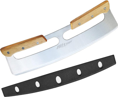 ALLTOP Pizza Cutter Rocker, Stainless Steel Blade Knife, 14 In