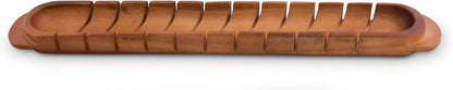 Acacia Wood Avignon Baguette Slotted Cutting Guides Mitered Bread Board by Arthur Court 26.5 inch Long