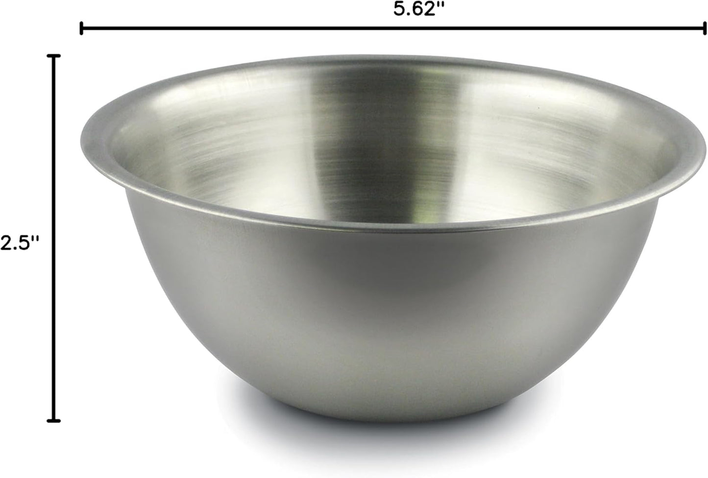 Fox Run Stainless Steel Small Mixing Bowl, 7.25 x 7.25 x 3.75 inches, Metallic