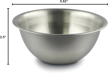 Fox Run Stainless Steel Small Mixing Bowl, 7.25 x 7.25 x 3.75 inches, Metallic