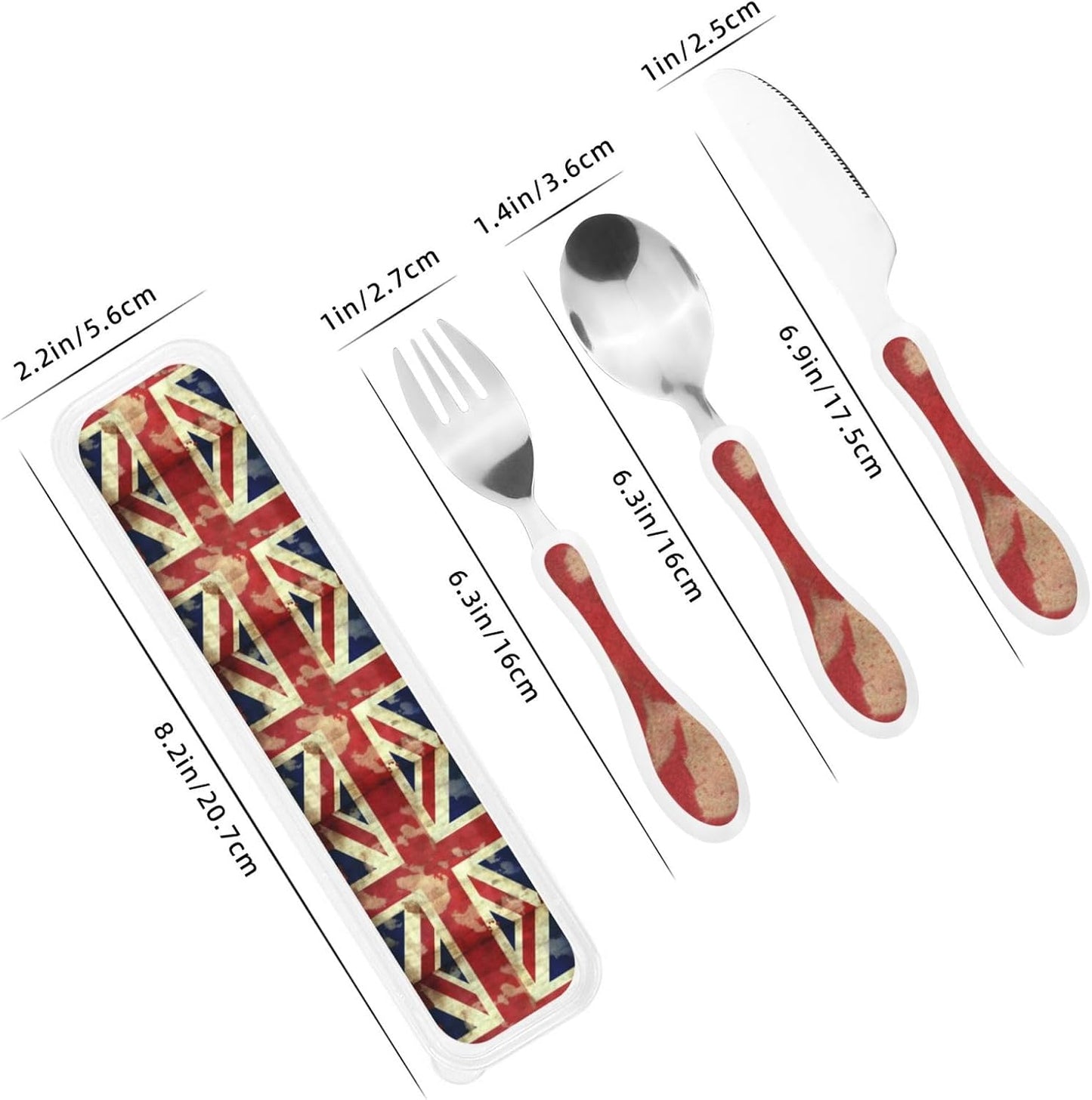 3-Piece Kids Silverware Set With Storage Case, Stainless Steel Reusable Children Safe Knife Spoon Fork Set Ballroom Dance Children Flatware Set For Kids Lunch Box