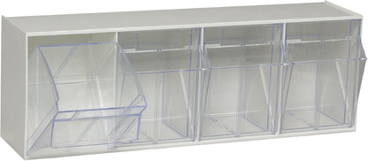Quantum Storage Systems QTB302WT 2 Drawers Tip Out Cabinet Part Organizer White 14" H x 24" W x 12" D