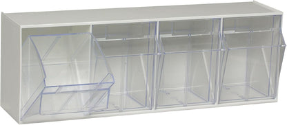 Quantum Storage Systems QTB302WT 2 Drawers Tip Out Cabinet Part Organizer White 14" H x 24" W x 12" D