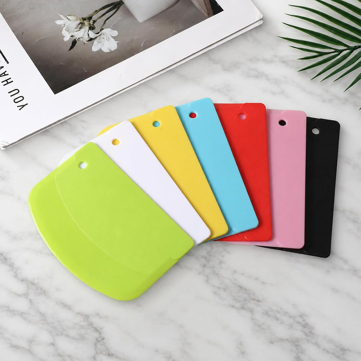 7Pcs Plastic Dough Scraper Bread Dough Cutter for Baking
