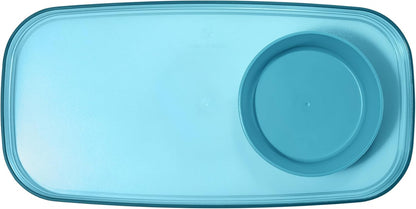 madesmart dipware Small Serving Plate, Stackable & Removable Dip Bowl for Salsa, Queso, Salad, Olives, Dishwasher & Microwave Safe, Multipurpose Plate & Bowl, Blue