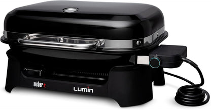 Weber Lumin Compact Outdoor Electric Barbecue Grill, Light Green - Great Small Spaces such as Patios, Balconies, and Decks, Portable and Convenient