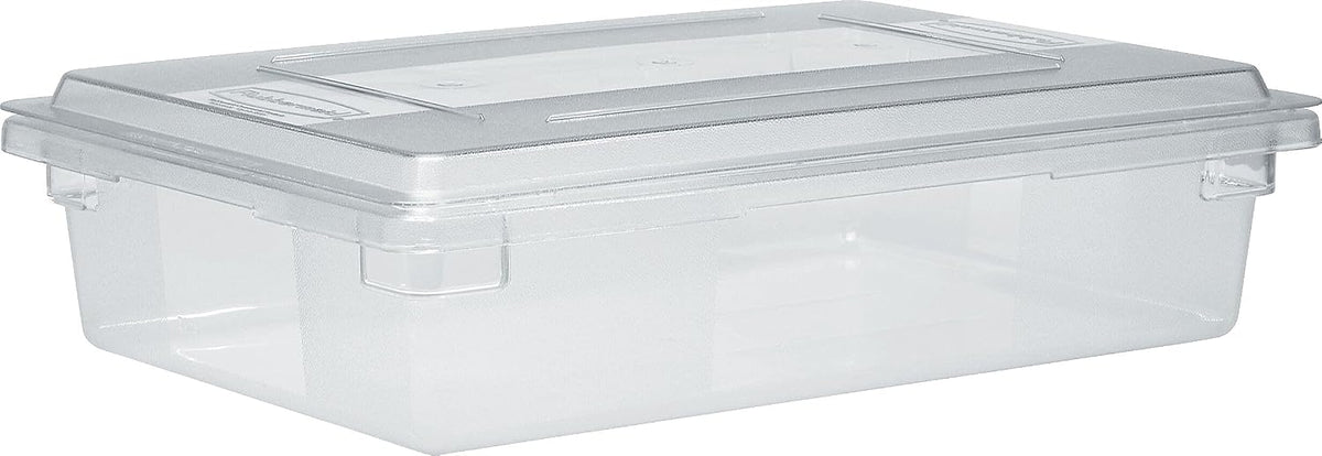 Rubbermaid Commercial Products Polycarbonate Food Storage Box/Tote, 2 Gallon, Clear, for Restaurant/Kitchen/Cafeteria