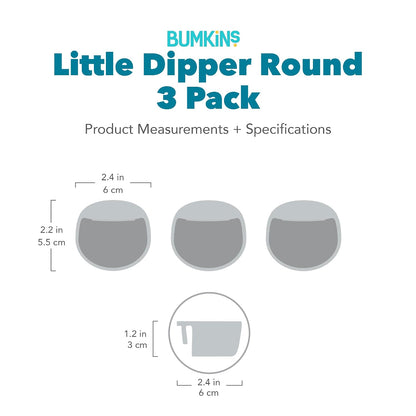 Bumkins Baby Silicone Little Dippers, Attaches to Bowls, Dishes and Plates, Sauce Cup, Holds Condiments, Dip, Puree, Toppings, Baby Led Weaning, Essential Feeding Supplies, Babies 6 Months Up, Pink