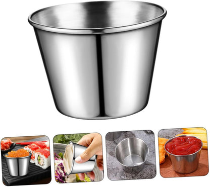 OUNONA 20pcs Stainless Steel Dipping Bowls Sauce Cups for Ketchup Condiments Appetizers for Restaurants and Home Use Versatile Kitchen Storage