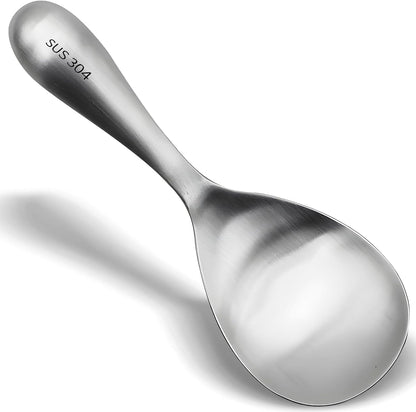 Comicfs Rice Paddle Spoon 304 Stainless Steel Thickened Rice Spoon Rice Spatula Non Stick Rice Scooper for Rice Mashed Potato Salads, Apply for Kitchen Home Restaurant Hotel Serving (Bright)