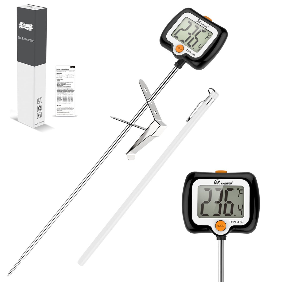 Oven Thermometer 2.75-Inch Dual Scale, 50-300°C/100-600°F, NSF 2‑Pack