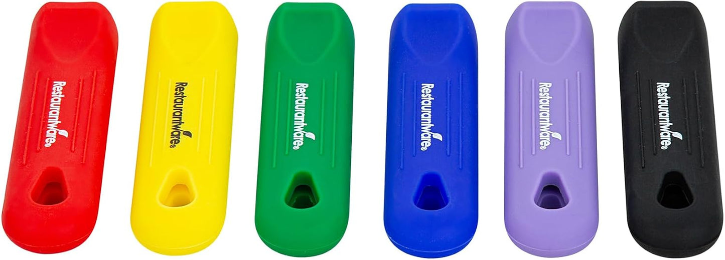 Restaurantware Silicone Pan Handle Cover Set 1-Count Heat-Resistant Removable Pan Handle Grips, Ergonomic Non-Slip Green Handle Protectors for Fry Pans and Sauce Pans