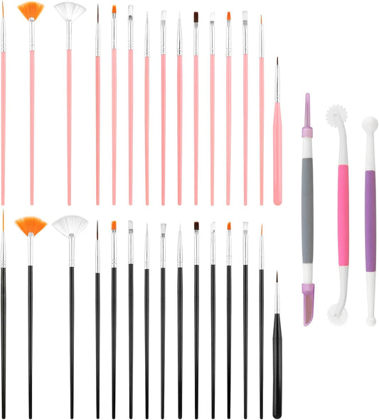 32 PCS Cake Decorating Brushes, Fondant Icing Pastry Brushes Cake DIY Tools