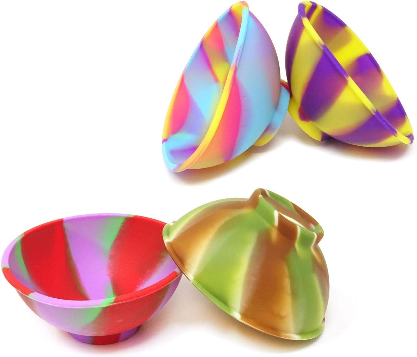 Honbay 4PCS Mini Multi-color Silicone Pinch Bowls for Condiments Candy or Small DIY Crafts