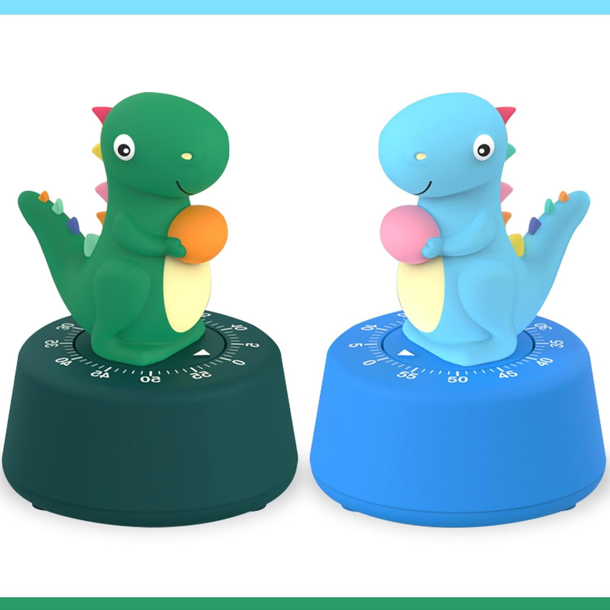 ELE DEPI 2pcs Cute Kitchen Timer for Kids,Mechanical Egg Timer for Cooking.
